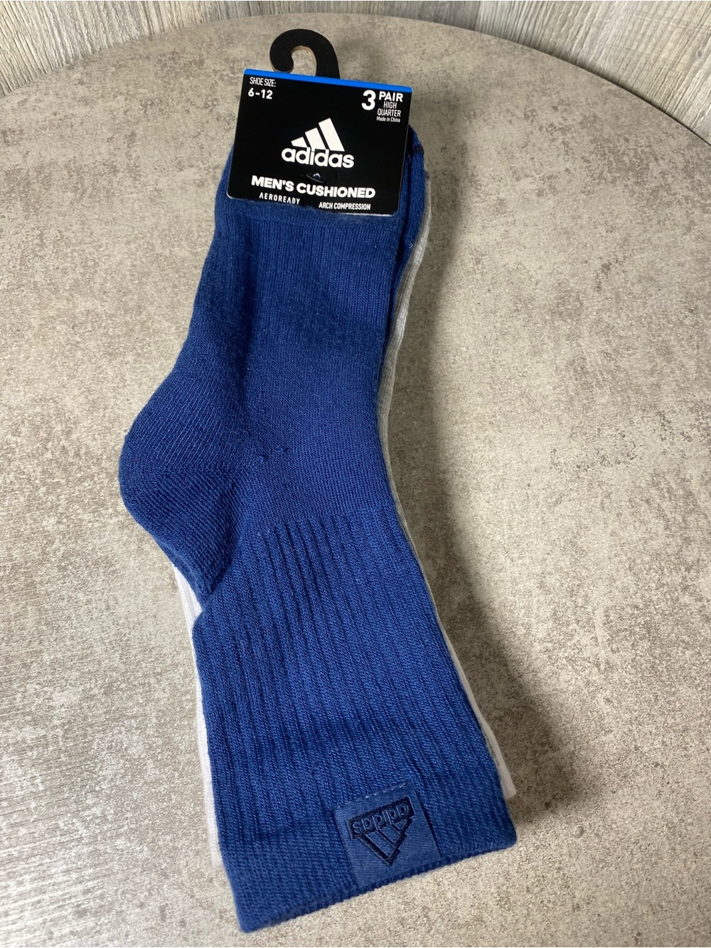 Men's adidas Cushioned 3-Pack Crew Socks